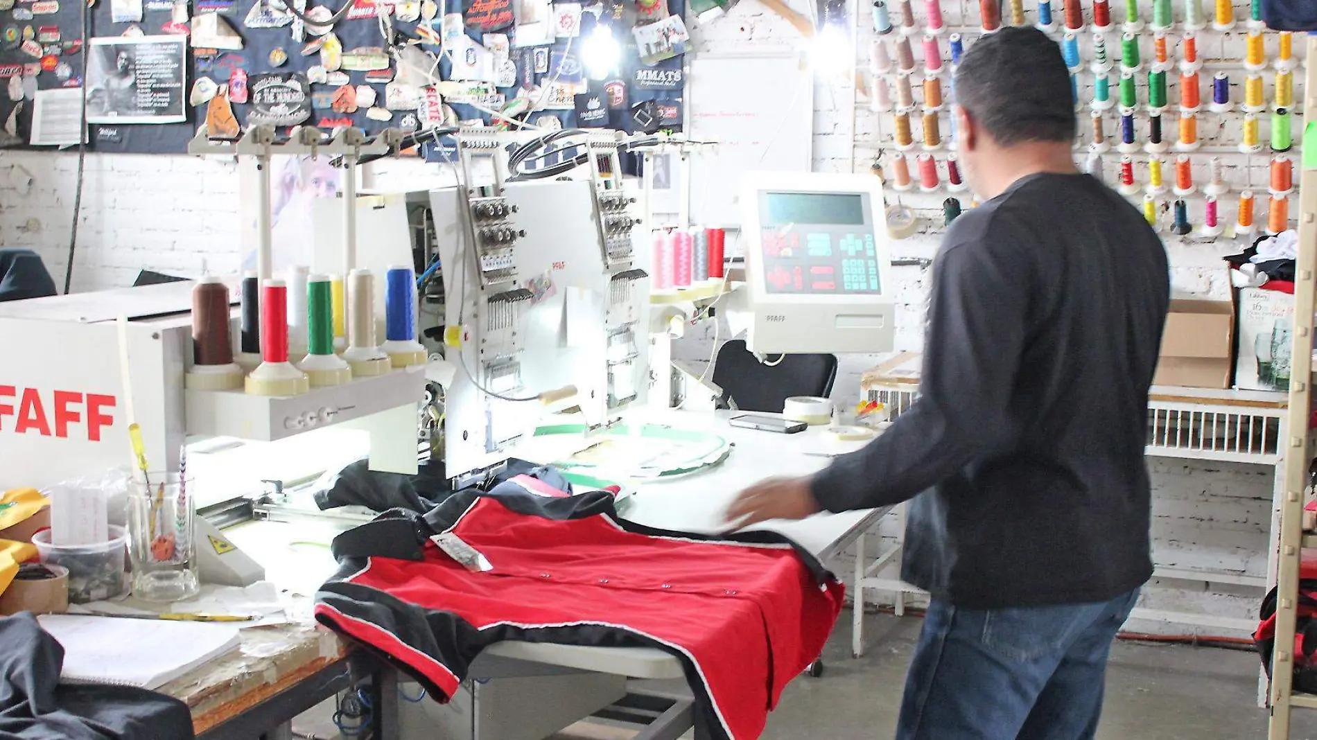 trabajador de la industria textil